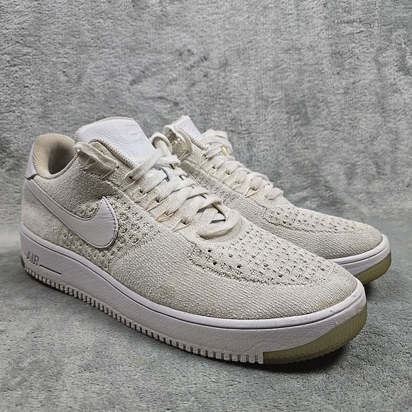 Nike Air Force 1 Ultra Flyknit Low White Ice Sneakers Mens 13 817419-100 - Picture 1 of 14